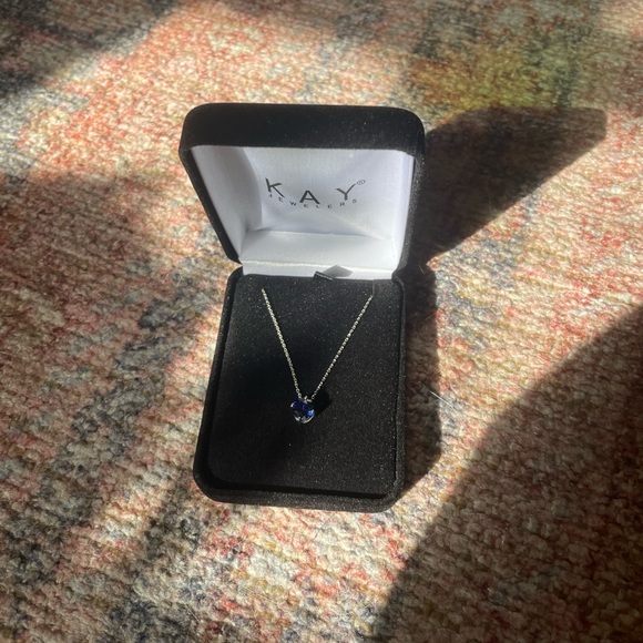 Kay Sapphire Solitaire Necklace - Picture 2 of 3